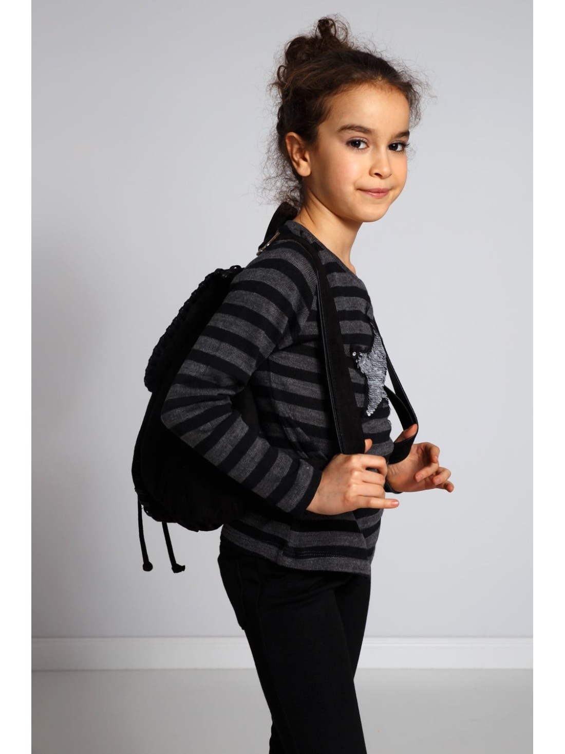 Dark gray striped sweater NDZ36039 - Online store - Boutique